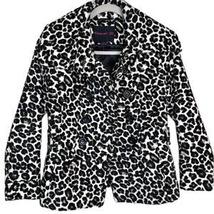 Forever 21 Y2K Animal Print Jacket Double Breasted